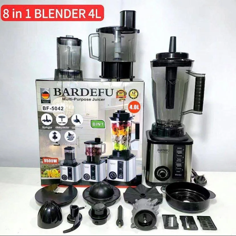 خلاط كهربائي احترافي 8 وظائف في جهاز واحد، بسعة كبيرة 4 لتر، ومحرك قوي بقدرة 9500 واط