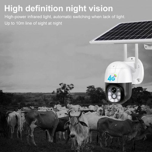 Caméra Surveillance Solaire 4G 5MP Full HD 1080P Zoom x10