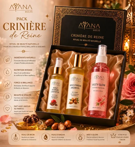 Pack Crinière de Reine — Rituel Capillaire Hebdomadaire Marocain