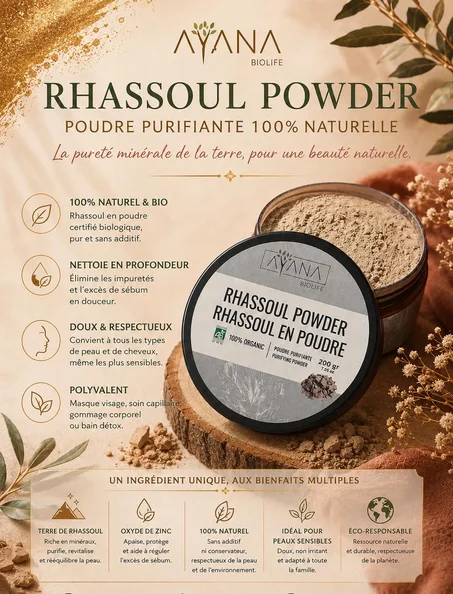 Rhassoul en poudre 200 g