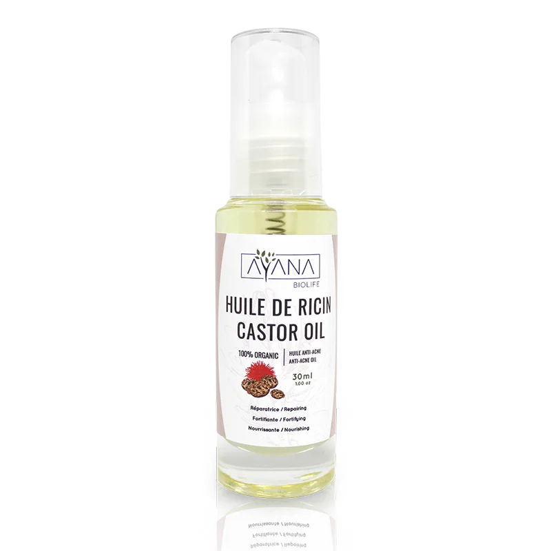 Huile de Ricin Bio Pousse Cheveux & Cils | AYANA Biolife