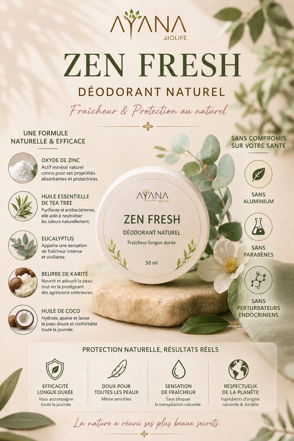 ZEN FRESH | Déodorant fraîcheur purifiante | AYANA Biolife