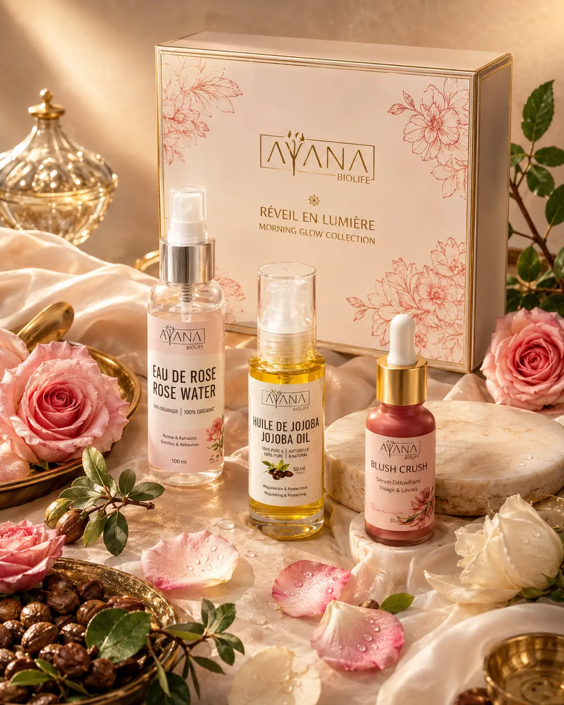 Pack Réveil en Lumière — Rituel Visage Matin Naturel 10 Minutes