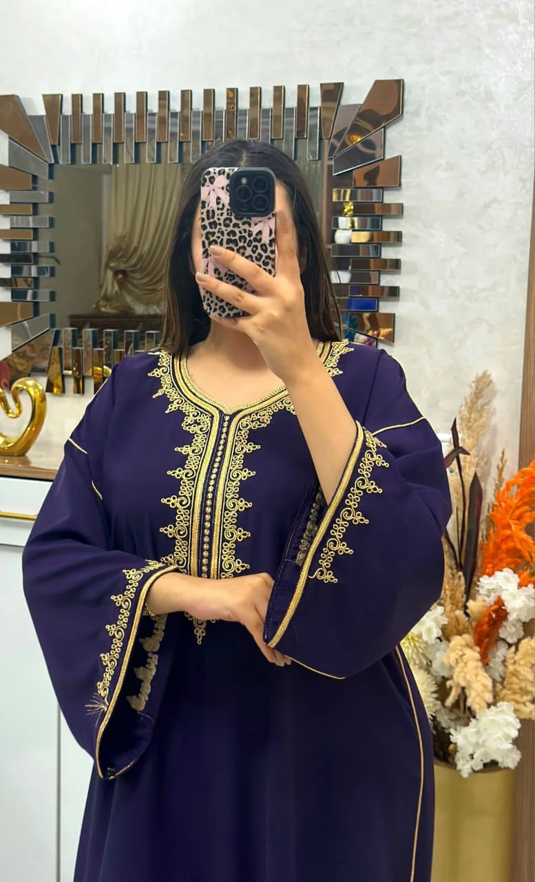 👑 قفطان مخزني فاخر بتصميم أنيق يجمع بين الأصالة والعصرية