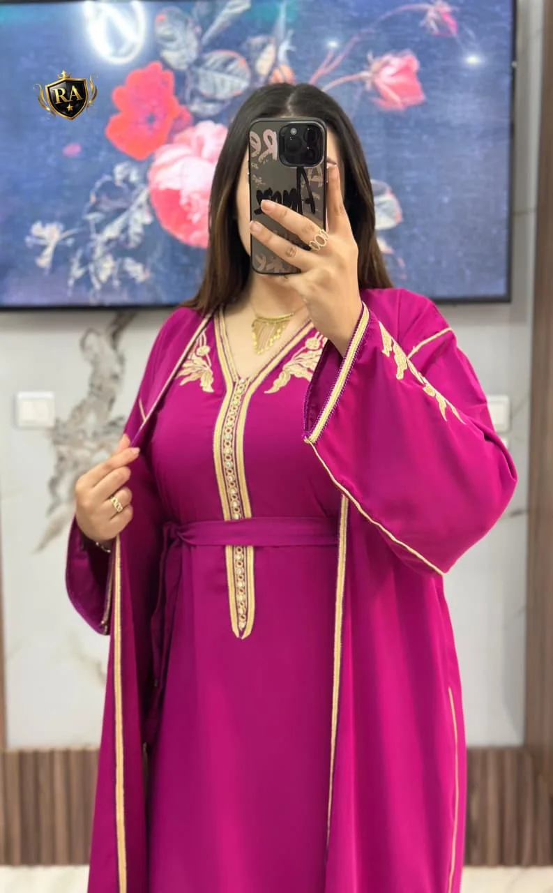 🟢قفطان كيمونو 2 بياس للافراح و المناسبات⚡