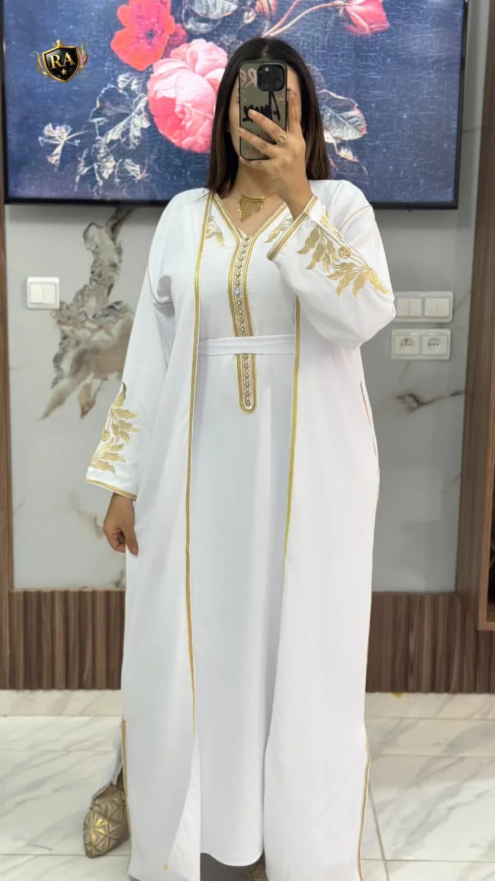 🟢قفطان كيمونو 2 بياس للافراح و المناسبات⚡