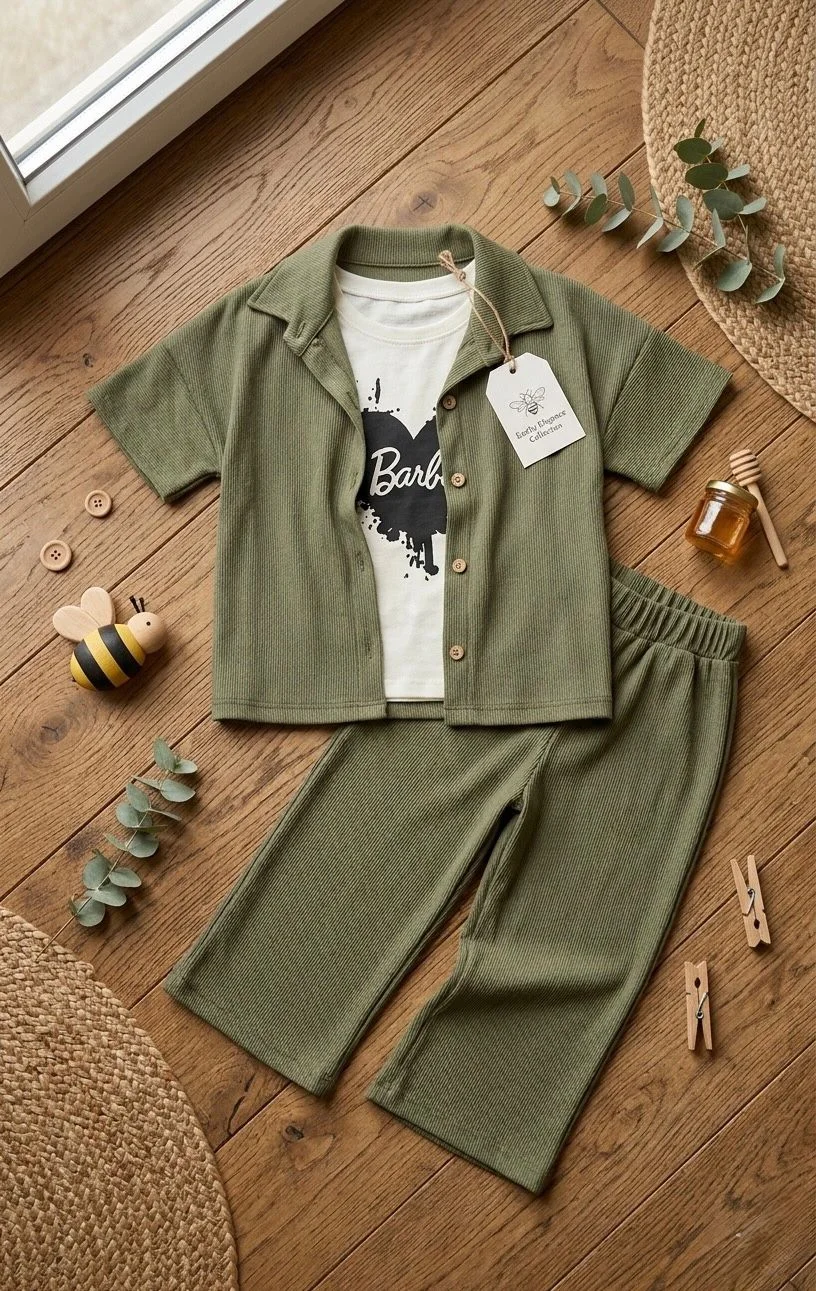 ✨ طقم صيفي أنيق للبنات كيخلي بنتك تبان ستايل وعصرية فكل بلاصة 👗💫