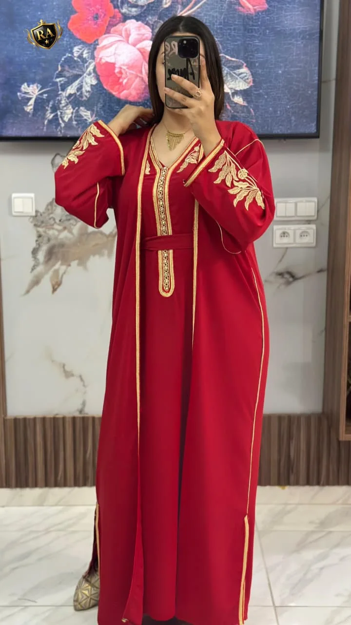 🟢قفطان كيمونو 2 بياس للافراح و المناسبات⚡