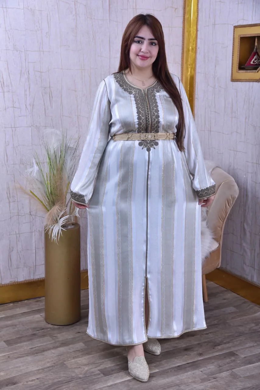 ✨قفطان مغربي أصيل جوهرة حرير حرة كوريا 👑