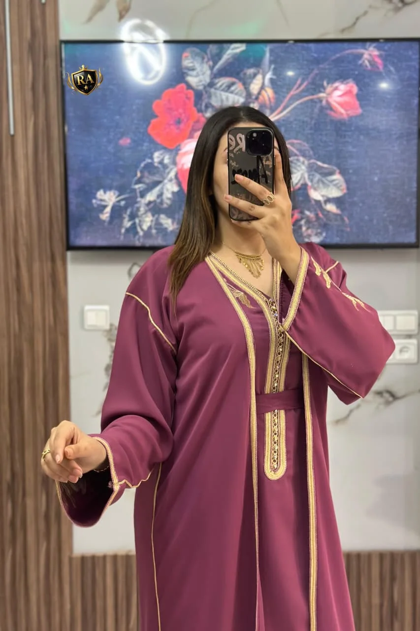 🟢قفطان كيمونو 2 بياس للافراح و المناسبات⚡