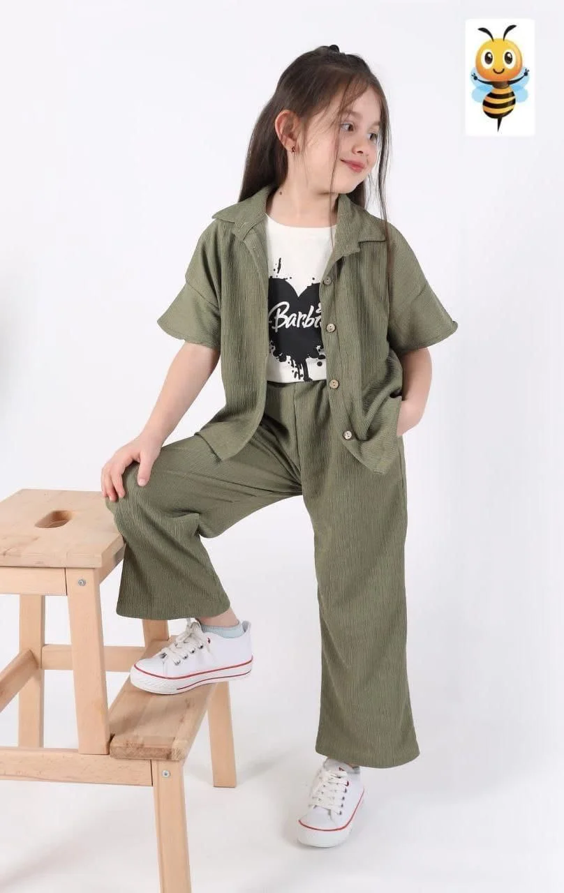 ✨ طقم صيفي أنيق للبنات كيخلي بنتك تبان ستايل وعصرية فكل بلاصة 👗💫