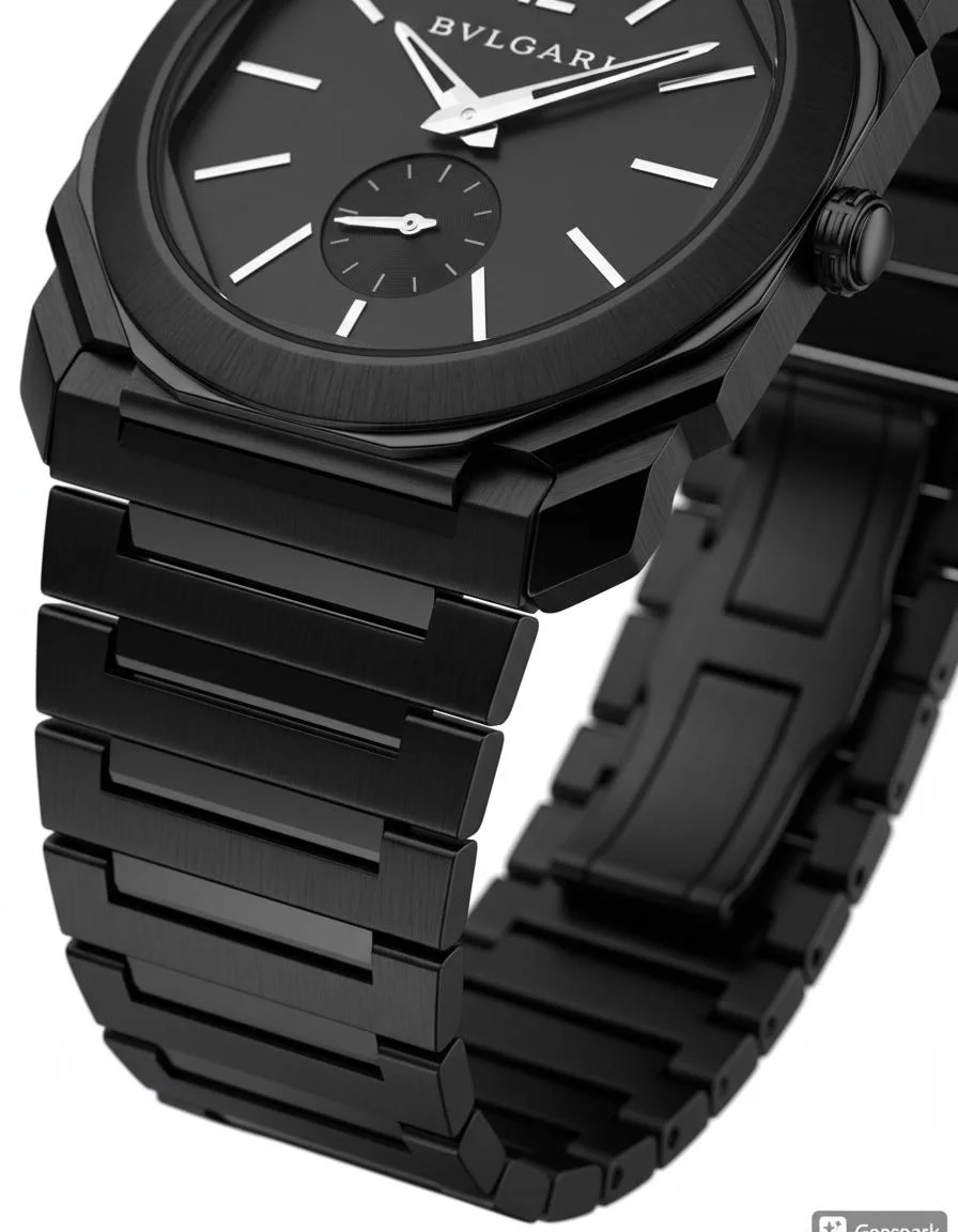 Montre de luxe pour homme Bvlgari noire