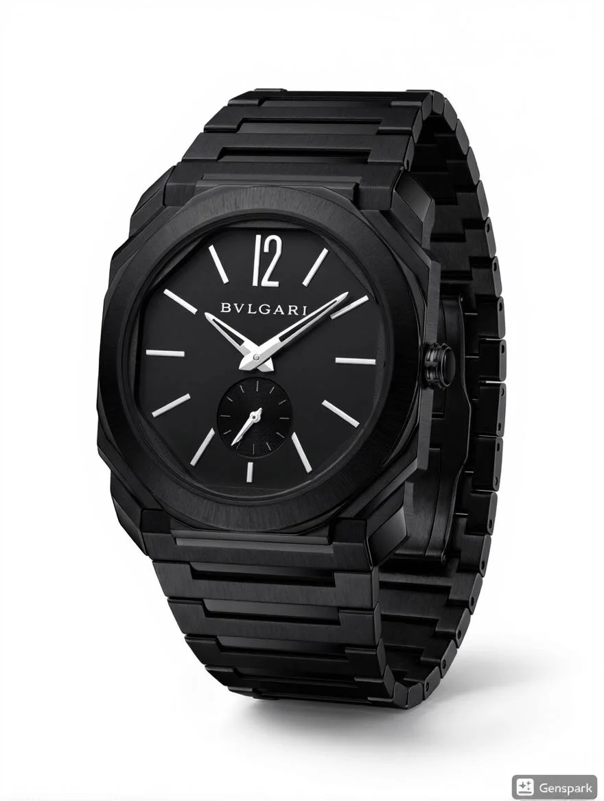 Montre de luxe pour homme Bvlgari noire