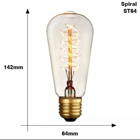Retro Edison Bulb E27 220V 40W ST64 G80 G95 G125 Ampoule Vintage Edison Bulb Incandescent Lamp Filament Light Bulb Home Decor