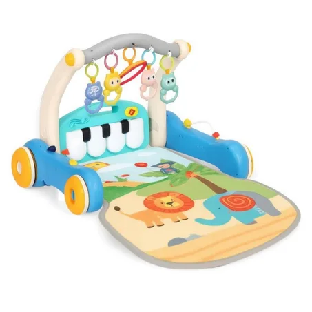 2 en 1 trotteur et tapis d’éveil piano bleu- Huanger