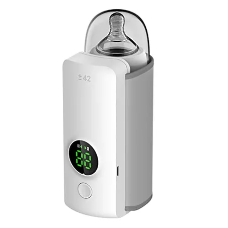 سخان زجاجات الحليب المحمول بشاشة رقمية وبطارية قابلة للشحن