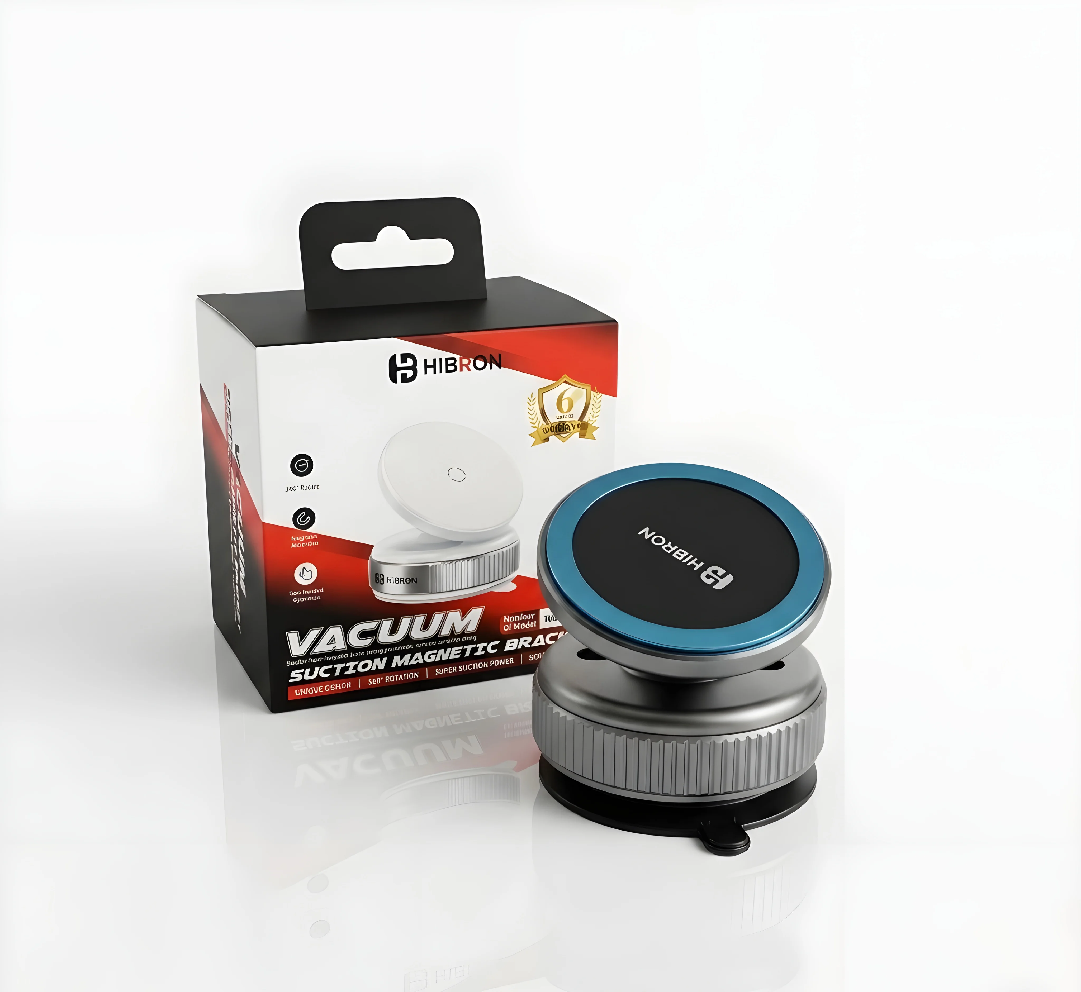 Support Téléphone Magnétique à Ventouse Hibron – Rotation 360°