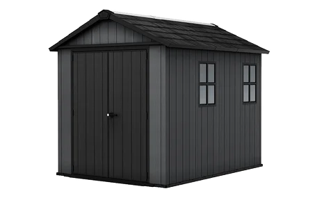 Newton Plus 7.5x9 Storage Shed - Graphite
