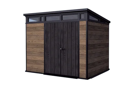 Signature 9x7 Storage Shed - Walnut Brown