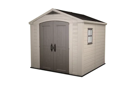 Factor 8x8 Storage Shed - Brown