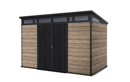 Signature 11x7 Storage Shed - Ashwood Brown