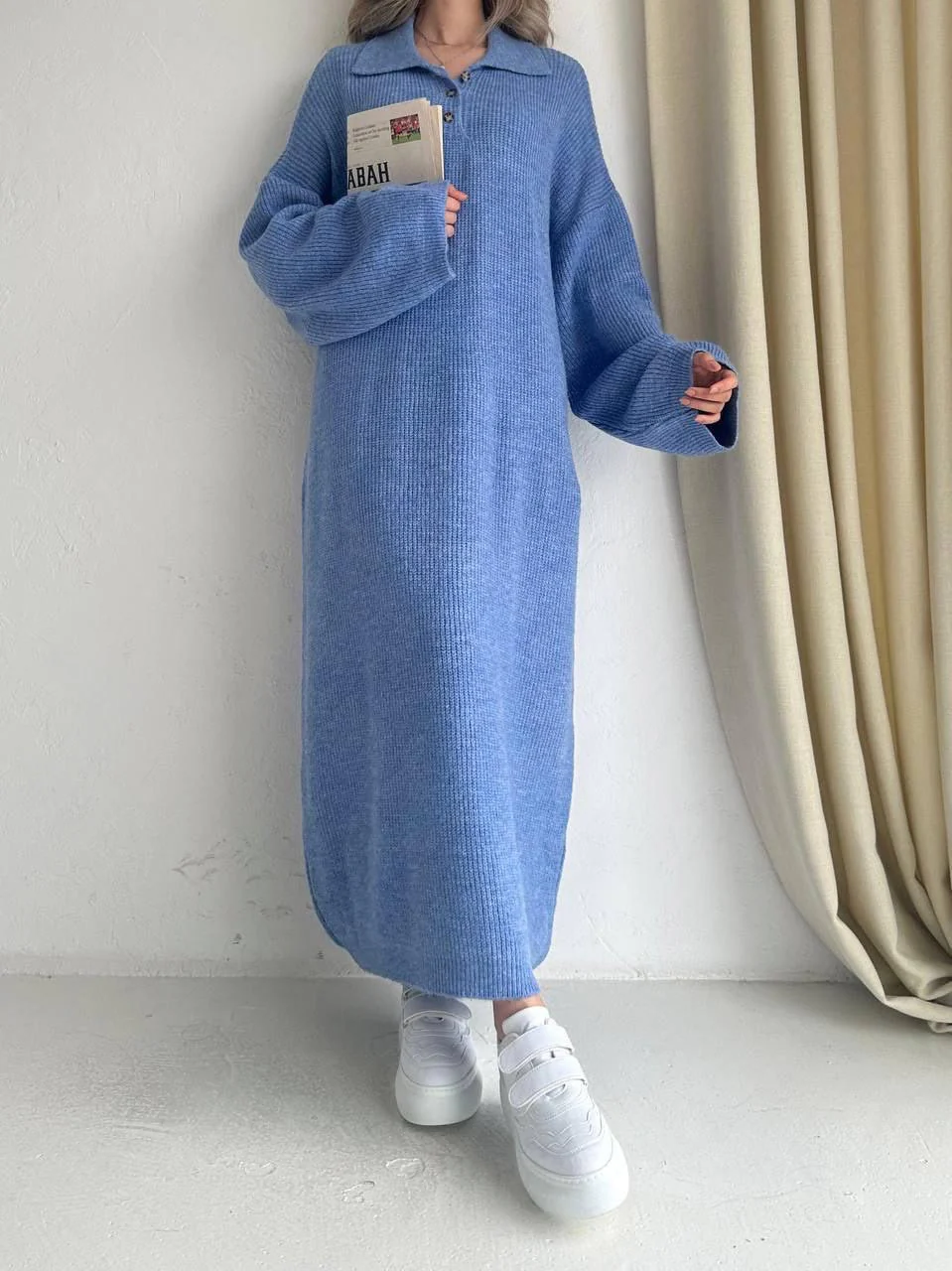 a robe tricotée longue : Confort et Style