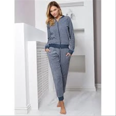 Jahetuul Pigiama Donna Invernale Cotone Pigiami da Donna in Due Pezzi Manica Lunga Maglia a Scollo Tondo e Pantaloni Jogger con Tasche