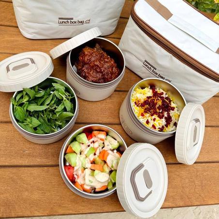 🌟 طقم لانش بوكس حراري 4×1 الجديد وصل! 🌟