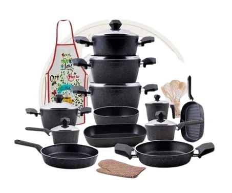 بيتميز طقم ال 28 قطعة بوجود كل القطع اللي تحتاجيها في مطبخك