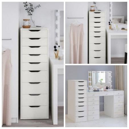 منظم 9 درج ايكيا خشب  من ارقي الازواق العالميه  لون ابيض