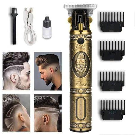 ماكينة حلاقة معدن بالكامل مجلفنه بالنحاس ضد الصداء تعمل بالشحن USB