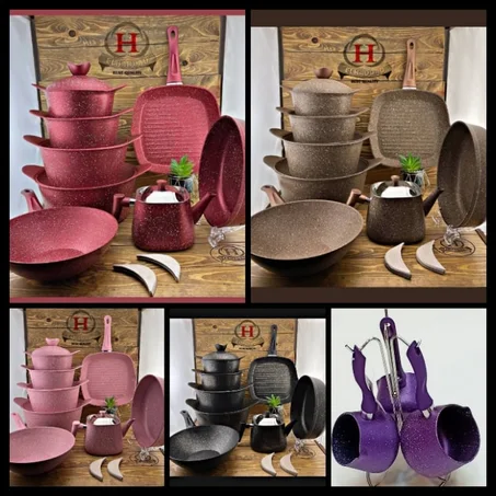 طقم حلل جرانيت 15 ققطه    صناعه تركي