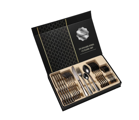 وصل اخيرا طقم معالق 24قطعه ستانلس ستيل لون اسود