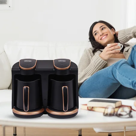 لوعندك ضيوف هتعمل 8 أكواب مرة واحده ماكينة قهوة 2 كنكة DSP