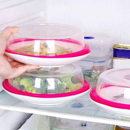 3 غطاء الاطباق و الطعام ذو الإطار السيلكون