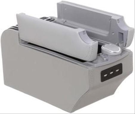 مسند ذراع للسيارة - رمادي