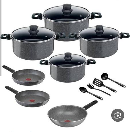 خصم 1000ج على طقم كوك نشورال عرض خاص تيفال شكل الجرانيت غطاء زجاج