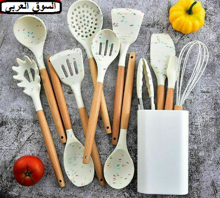 يد خشب بامبو * سيلكون ⁦طقم توزيع