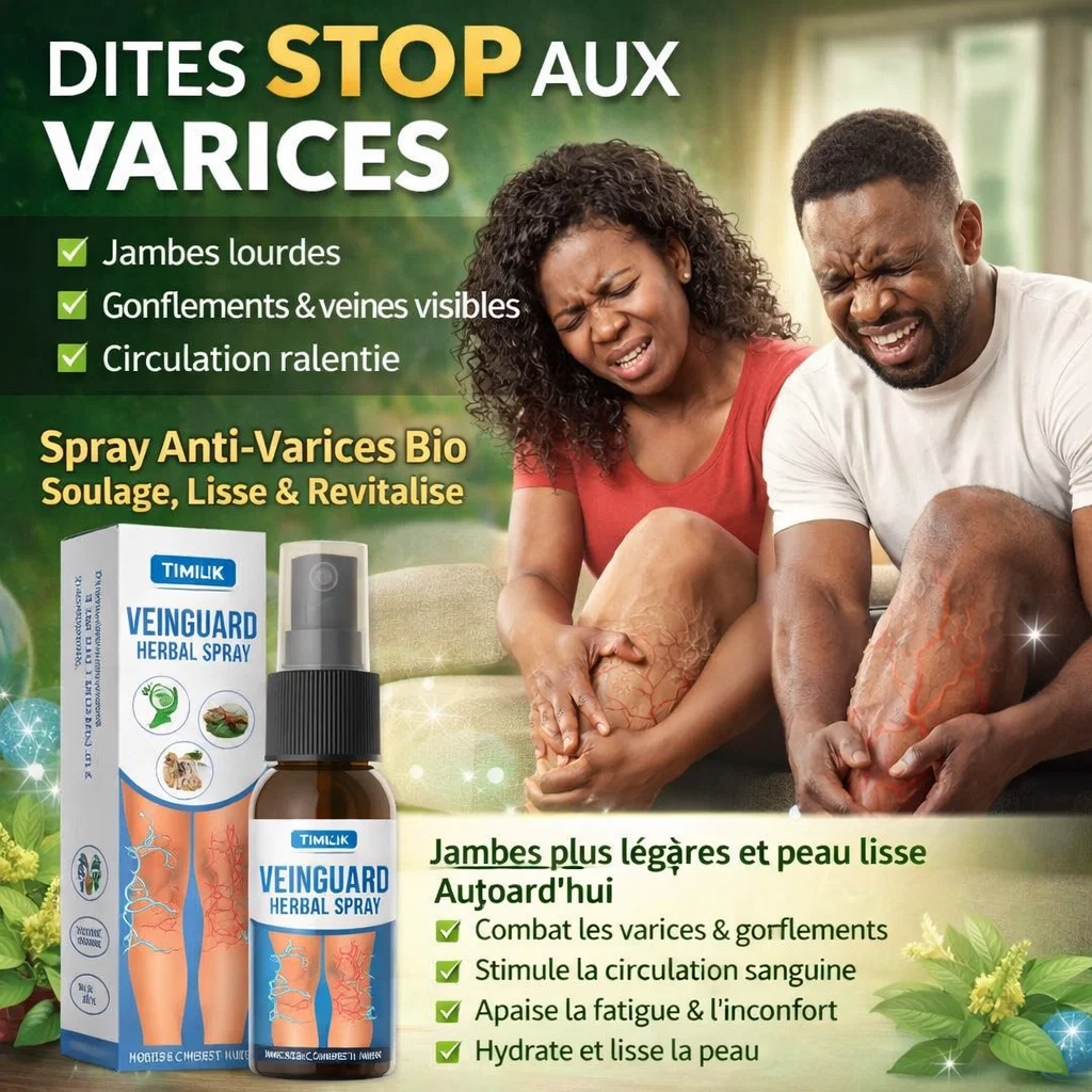 Spray Anti-Varices Bio ✋ STOP AUX JAMBES LOURDES, Gonflement et veines visibles et jambes plus légères et peau lisse naturellement dès aujourd’hui CI
