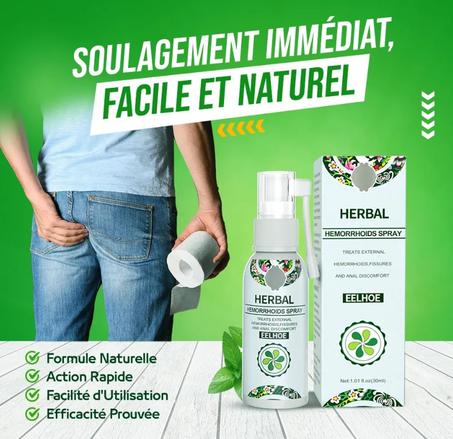 Spray Herbeux Anti-Hémorroïdes pour Soulager Naturellement les Douleurs Internes et Externes GB ✅