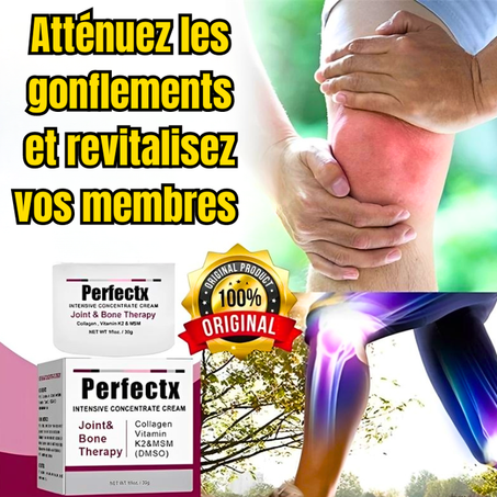 Crème Thérapeutique pour Soulager Naturellement les Douleurs Articulaires, Musculaires et Osseuses Perfectx