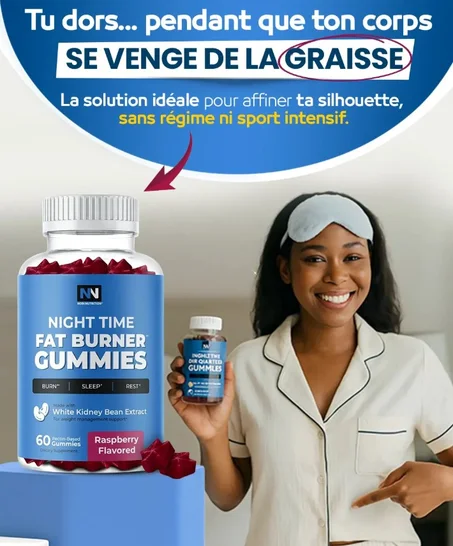 NIGHT TIME FAT BURNER — Brûle la graisse, ventre plat, élimine les toxines accumulées, sommeil réparateur, humeur stable & zéro effort. Transformez votre ventre dès cette nuit CI🌿