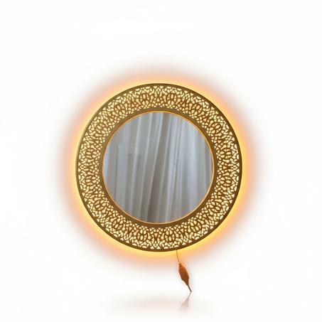 Elegant Moroccan LED Wall Mirror – Handmade Decorative Lighted Mirror for Living Room & Bedroom | Trending from Panterest