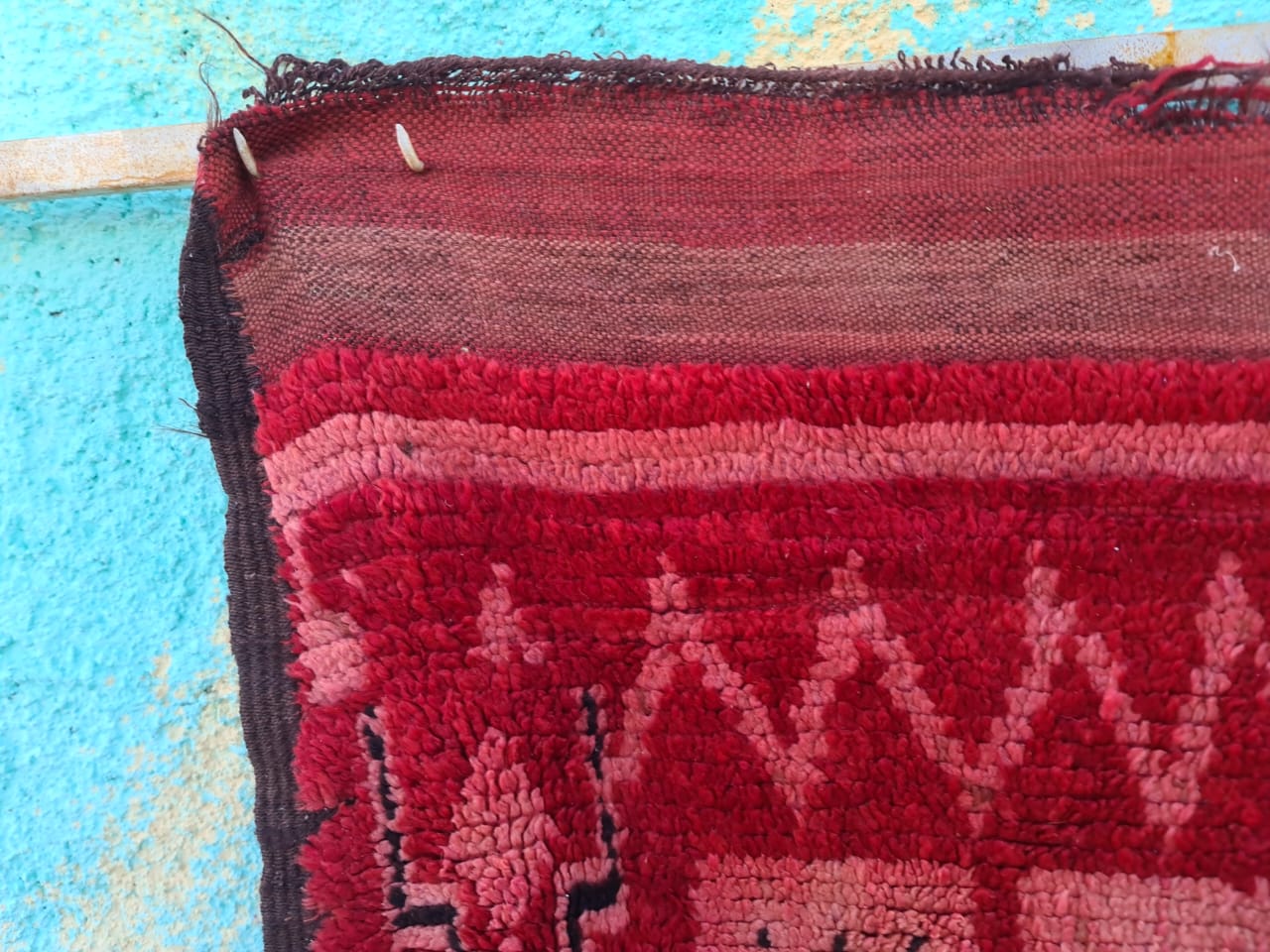 Pink Handmade Wool Moroccan Rug Berber By Atlasirug
