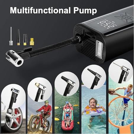 منفاخ هواء كهربائي محمول – ضاغط هواء رقمي قابل للشحن