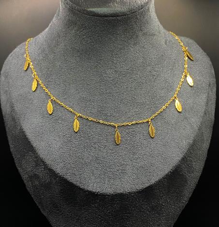 VALORA – Collier Ras du Cou Petites Plumes Mignonnes , Nouvelle Collection 2024