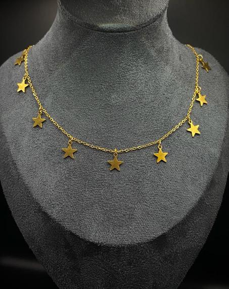 VALORA – Collier Ras du Cou Étoiles Charmantes, Nouvelle Collection 2024