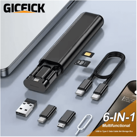 Kit de Câble de Voyage Multifonction Budi – charge Super rapide 60W -GUINNE