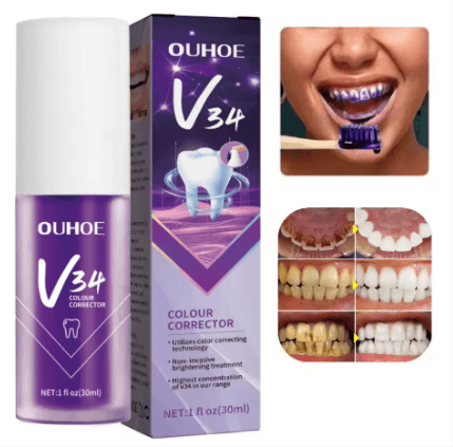 Dentifrice Moussant V34 Violet – Blanchiment - GUINNE