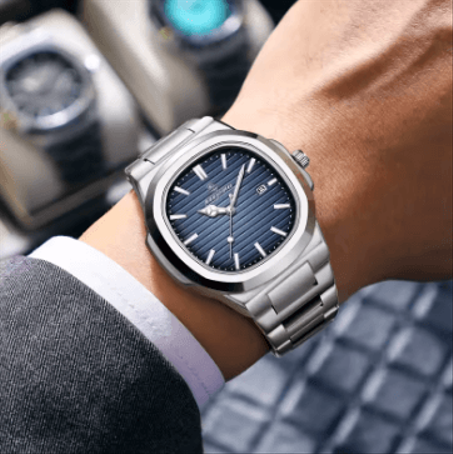 Montre de Luxe Homme – Cadran Carré, Acier Inoxydable et Quartz Précis -  GUINNE